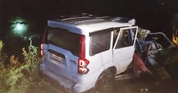 श्योपुर में भीषण हादसा, 4 लोगों की मौत, गाय को बचाने की कोशिश में पेड़ से टकराई तेज रफ्तार स्कॉर्पियो, राजस्थान के रहने वाले थे सभी मृतक
