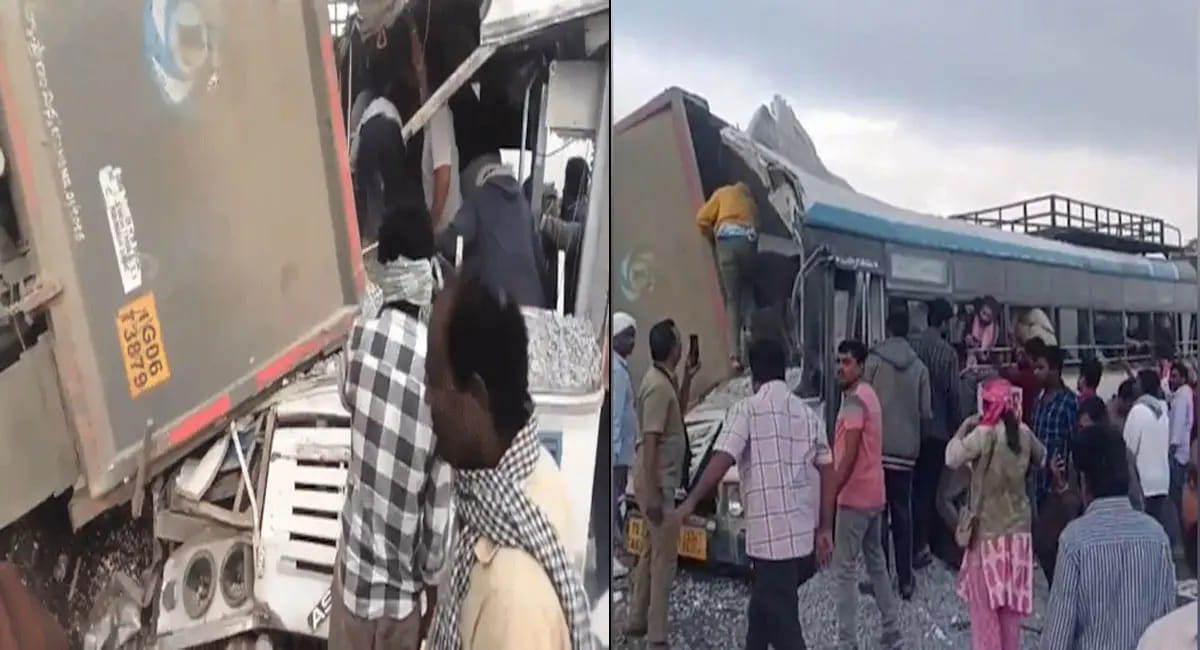 बस-ट्रक की टक्कर से 20 की मौत, कई घायल