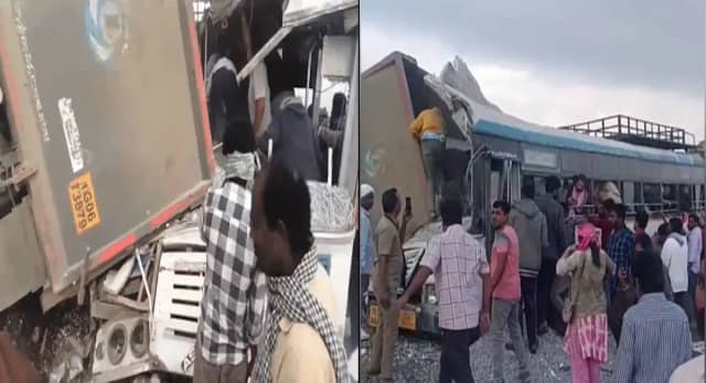 बस-ट्रक की टक्कर से 20 की मौत, कई घायल