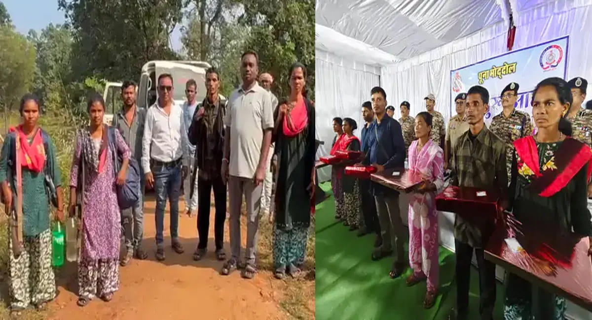 उदंती एरिया कमेटी के 7 नक्सलियों ने किया आत्मसमर्पण, 37 लाख का इनाम था घोषित