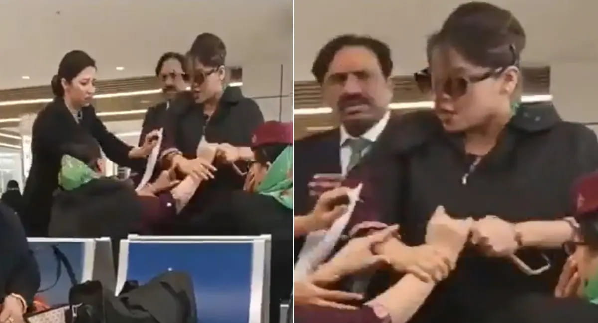जेद्दा एयरपोर्ट पर PIA एयर होस्टेस की लड़ाई, वायरल वीडियो से मचा बवाल