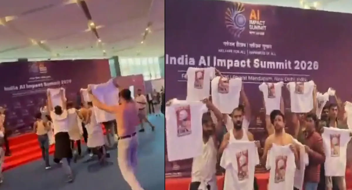 भारत मंडपम में टी-शर्ट खोलकर की नारेबाजी, PM मोदी के खिलाफ लगाए नारे; सुरक्षा घेरा तोड़ा