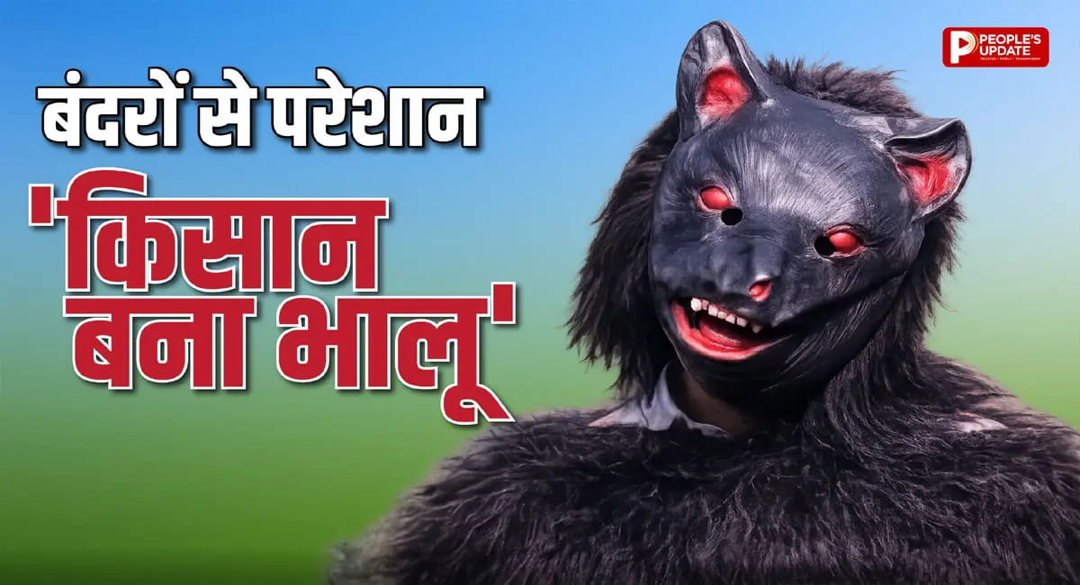 संभल में बंदरों का आतंक, फसल बचाने के लिए किसान बने ‘भालू’