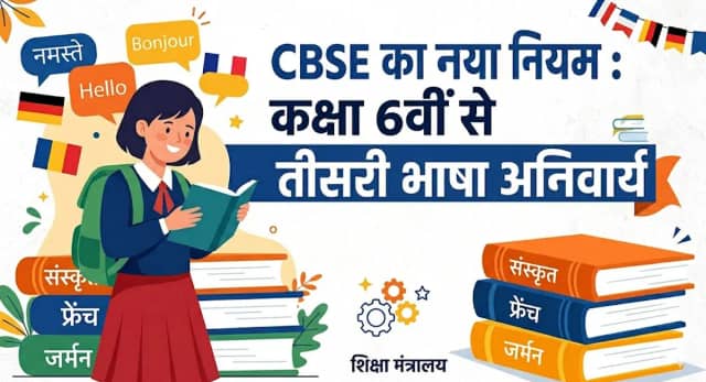 अब कक्षा 6वीं से 3rd Language अनिवार्य, स्कूलों को 7 दिन में पालन का आदेश; नहीं माने तो होगी कार्रवाई