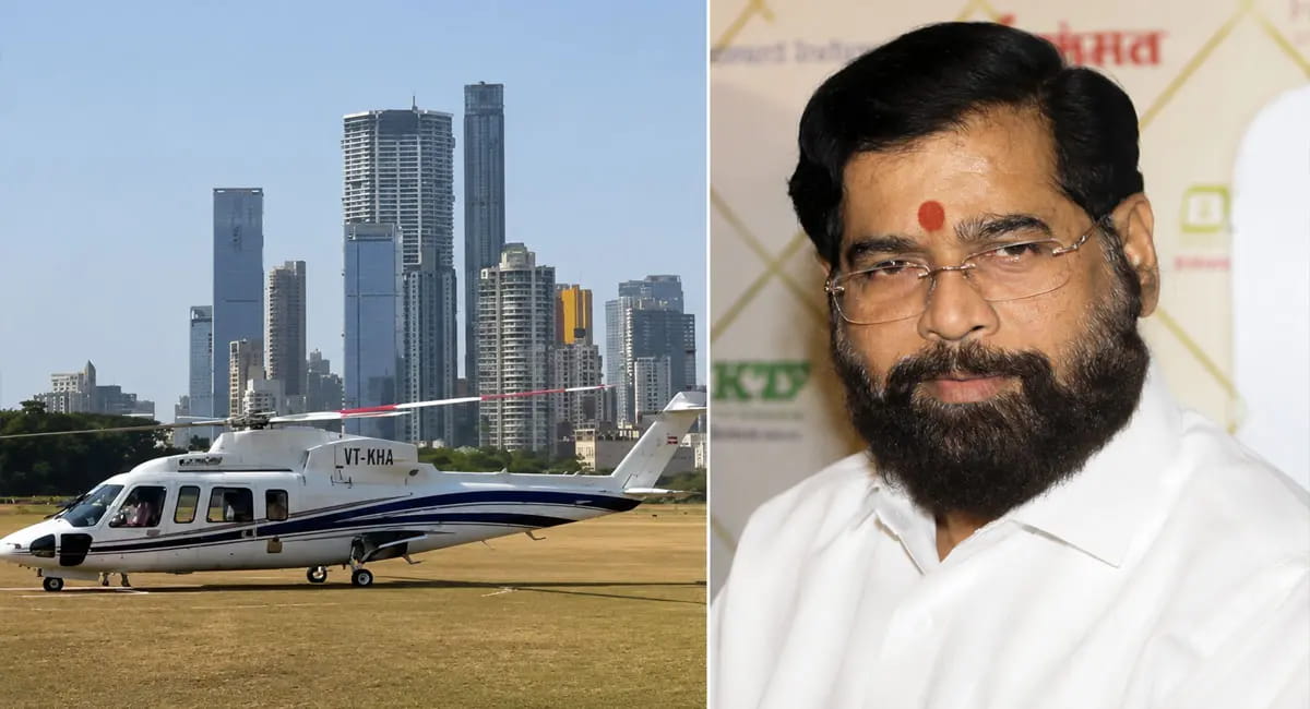 आंधी-तूफान में फंसा एकनाथ शिंदे का हेलीकॉप्टर, जुहू एयरपोर्ट पर पायलट ने सुरक्षित उतारा