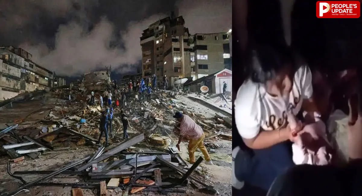 भूकंप के बीच महिला ने मलबे के नीचे दिया बच्चे को जन्म