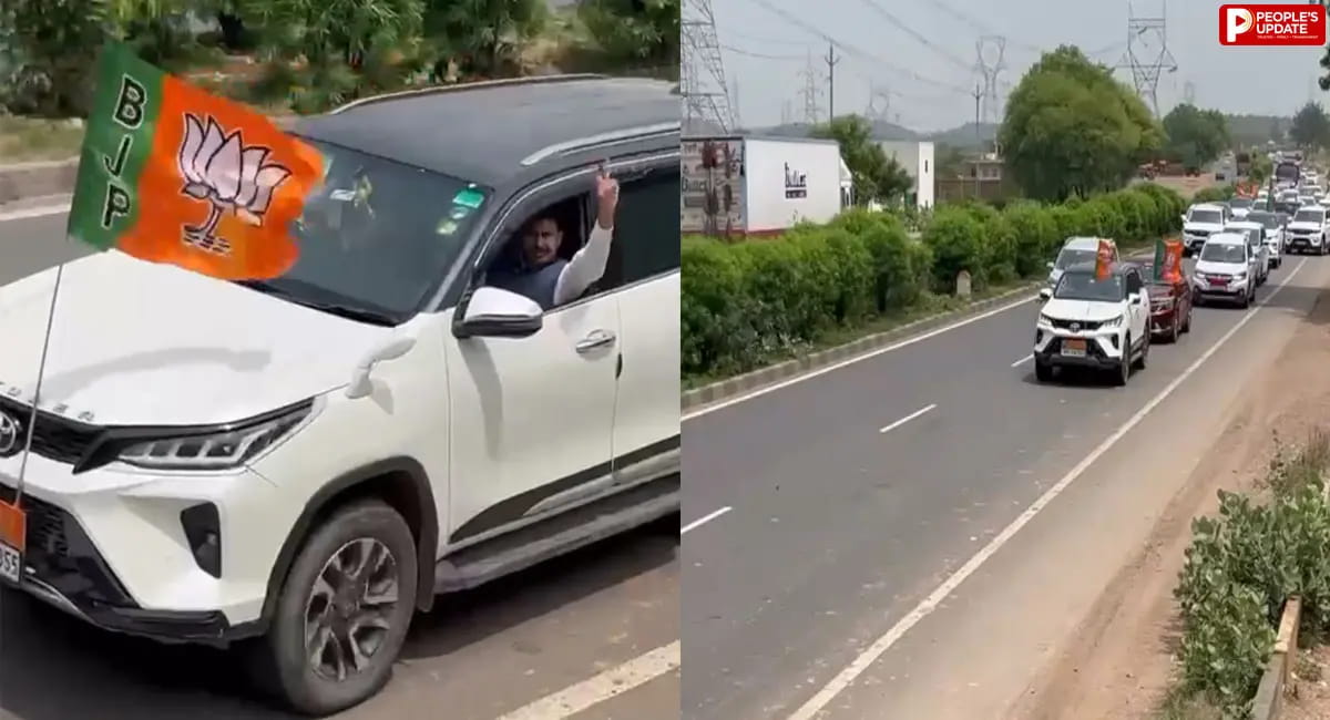 नामांकन में दिखा वाहनों का लंबा काफिला, विपक्ष बोला- कथनी और करनी में फर्क क्यों?