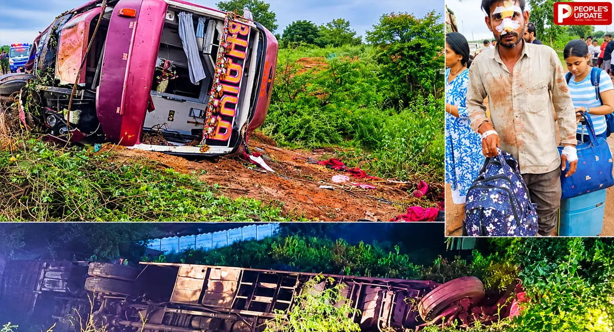 बनारस से इंदौर जा रही बस 20 फीट गहरी खाई में गिरी, कई यात्री घायल