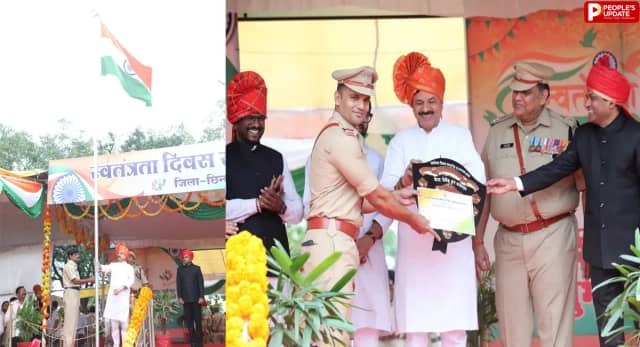 छिंदवाड़ा में शान से लहराया तिरंगा, मंत्री राव उदय प्रताप सिंह ने ली परेड की सलामी