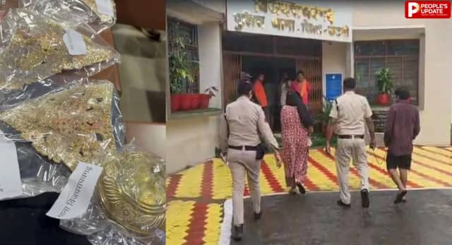 विजयराघवगढ़ के शारदा माता मंदिर चोरी का खुलासा, दंपति गिरफ्तार; 12 वारदातों से उठा पर्दा