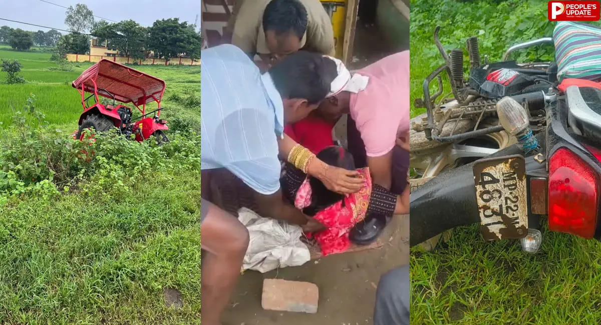 घंसौर में बाइक और ट्रैक्टर की जोरदार भिड़ंत, 3 गंभीर घायल; जबलपुर रेफर