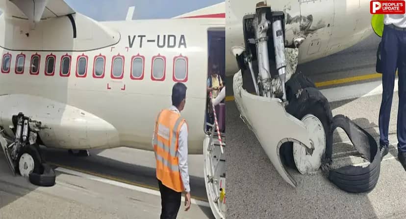 बिलासपुर एयरपोर्ट पर लैंडिंग के बाद विमान का टायर फटा, सभी यात्री सुरक्षित; प्रयागराज फ्लाइट कैंसिल