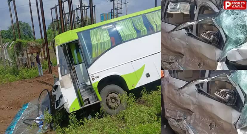 सागर में भीषण एक्सीडेंट: चार्टर्ड बस और कार की जोरदार टक्कर, 4 लोगों की मौत