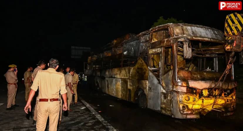 ग्रेटर नोएडा बस अग्निकांड: 9 मौतों के बाद सामने आया काला चिट्ठा, 61 चालान ने खोली सिस्टम की पोल