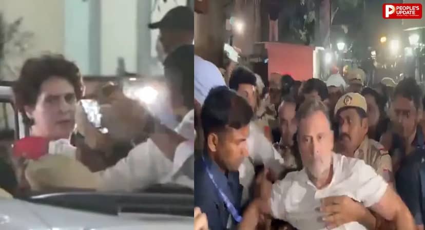 राहुल-प्रियंका गांधी हिरासत में, आकाशवाणी भवन के बाहर हंगामा; चुनाव आयोग के खिलाफ नारेबाजी