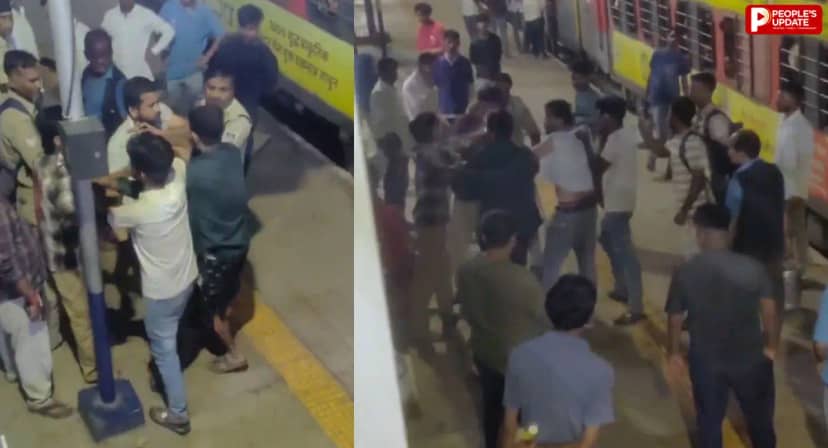 सतना रेलवे स्टेशन पर युवकों के बीच मारपीट, सामने खड़े रहे GRP-RPF जवान; Viral Video