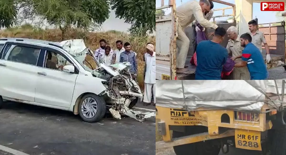 राजस्थान में चूरू में भीषण हादसा: ट्रक से टकराई तेज रफ्तार कार, 4 महीने के मासूम समेत 6 की मौत; देवी दर्शन के लिए जा रहा था परिवार