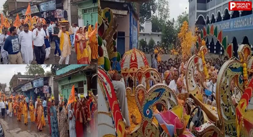 घंसौर में निकली भव्य कलश यात्रा, श्रीमद्भागवत कथा के शुभारंभ से पहले भक्तिमय हुआ नगर