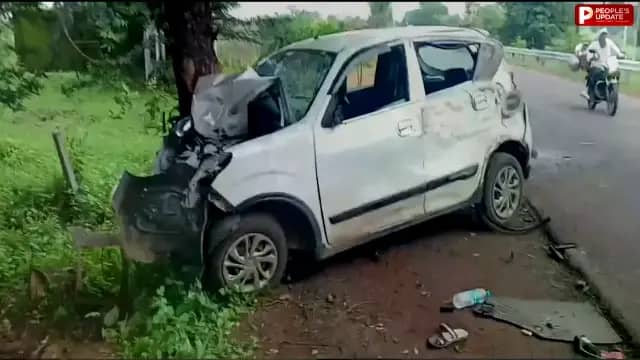 नागलवाड़ी दर्शन से लौट रहे यात्रियों की पेड़ से टकराई कार, 3 की मौत, 2 गंभीर रुप से घायल
