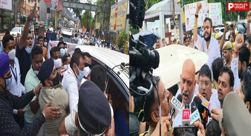 सहारनपुर जा रहे अजय राय हिरासत में: पुलिस ने धरने से उठाया, कार्यकर्ताओं ने जमकर किया विरोध
