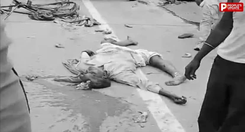 वाराणसी में ट्रक का कहर, बुजुर्ग-किशोर को 300 मीटर घसीटा, सिर सड़क पर चिपका दर्दनाक मौत, चालक फरार