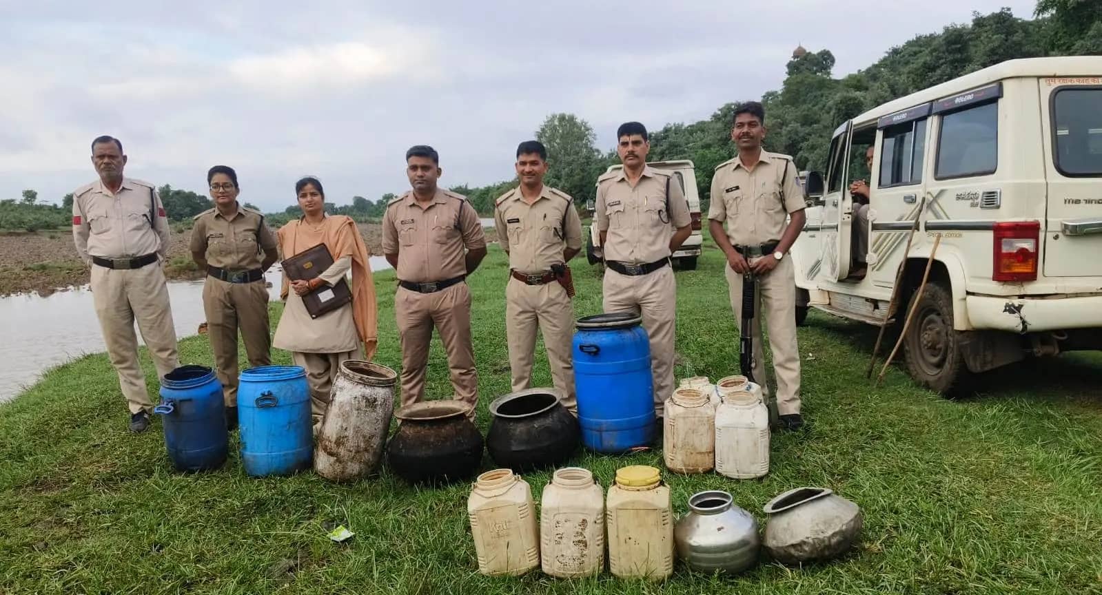 अवैध शराब भट्टी जब्त, 250 किलो लहान नष्ट