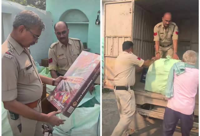 हरदा के रन्हाईकला में मकान से पटाखों का बड़ा स्टॉक जब्त, 9 बोरियां और 9 कार्टून बरामद