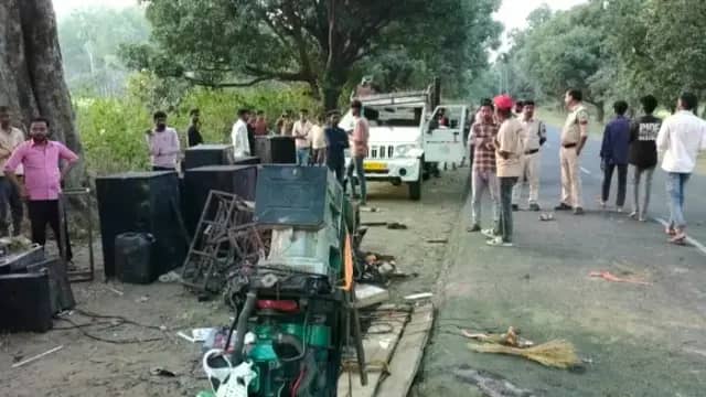 शहडोल में दुर्गा विसर्जन में जा रहा DJ लोड पिकअप पलटा, एक की मौत; 9 घायल
