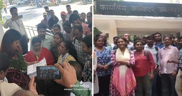 जबलपुर में स्वास्थ्य विभाग के आउटसोर्स कर्मचारी परेशान, चार महीने से नहीं मिला वेतन, कर्मचारियों ने कलेक्ट्रेट पहुंचकर सौंपा ज्ञापन
