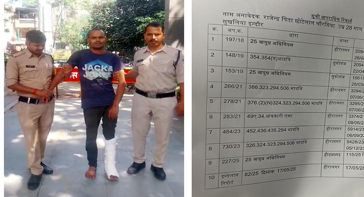 पूर्व प्रेमिका को टक्कर मारने वाला आरोपी पुलिस देख भागा : टकराया तो पैर टूटा