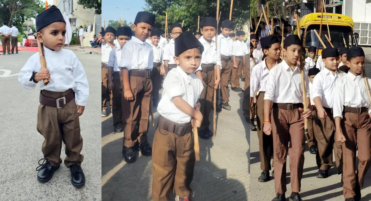 इंदौर के 40 स्थानों से निकला बाल स्वयंसेवकों का पथ संचलन