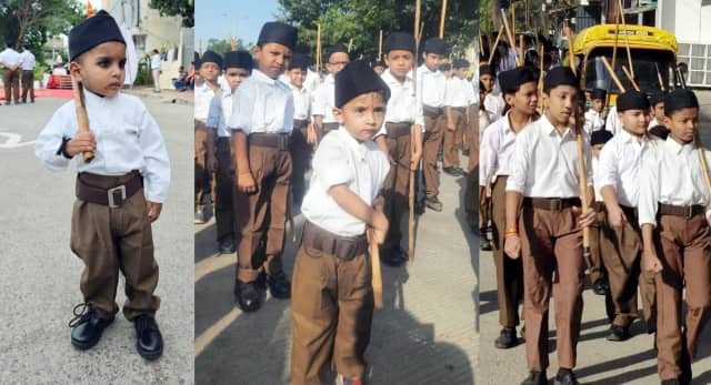 इंदौर के 40 स्थानों से निकला बाल स्वयंसेवकों का पथ संचलन