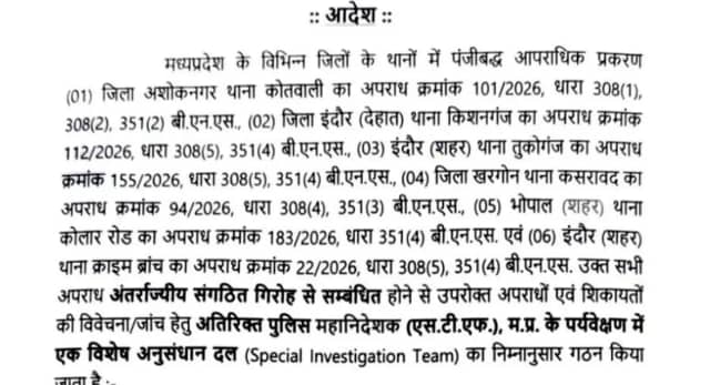 एमपी में गैंगस्टर नेटवर्क पर बड़ा एक्शन: लॉरेंस बिश्नोई के नाम पर धमकियों की जांच को SIT गठित