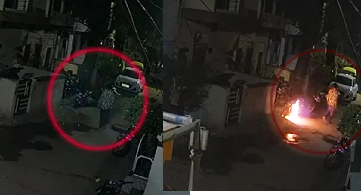 सिरफिरे ने गाड़ियां जलाईं, धुएं में घिरा परिवार मौत के मुंह से लौटा