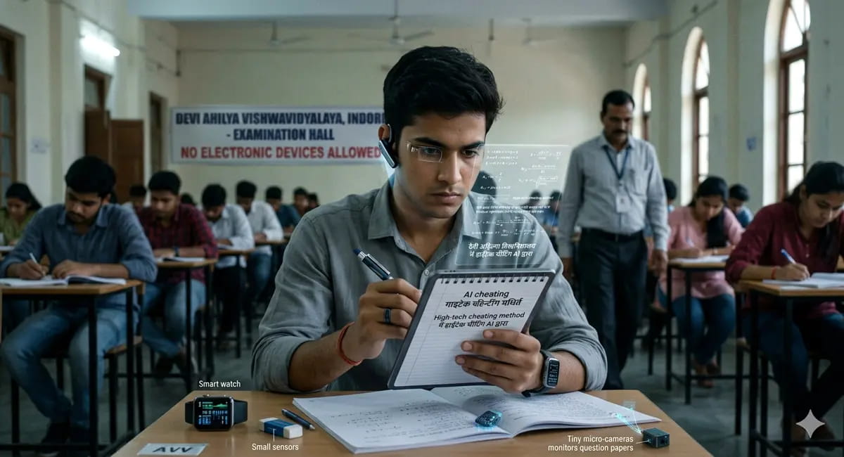 DAVV में हाईटेक चीटिंग का खुलासा,50 केस आए सामने