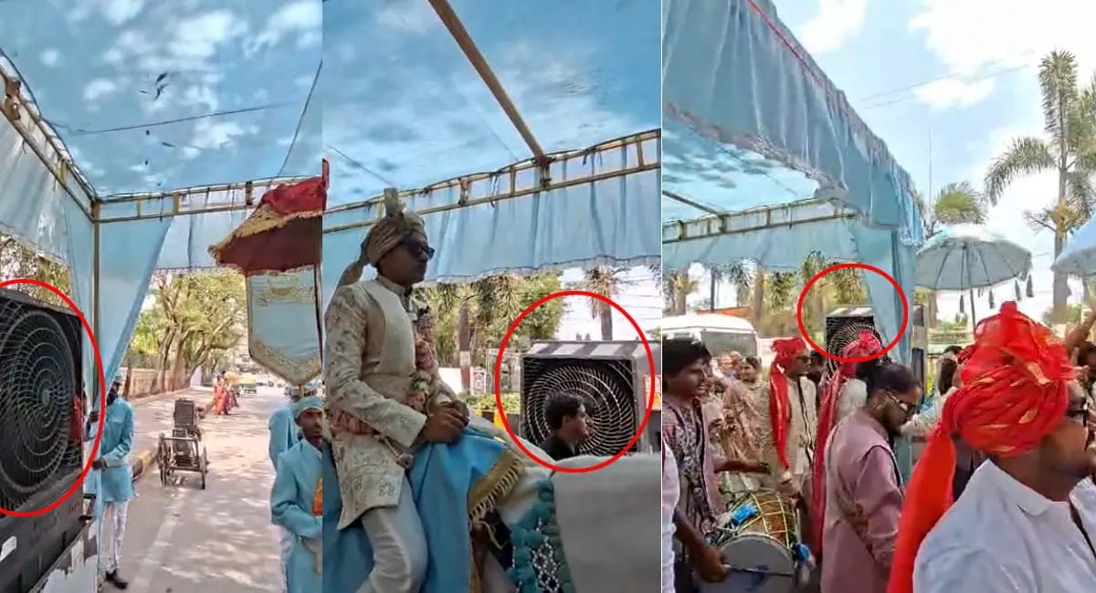 ठंडी हवा में झूमे बाराती