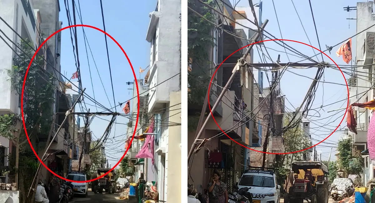 मौत बनकर झूल रहे बिजली और केबल के तार, हादसे का इंतजार कर रहे जिम्मेदार