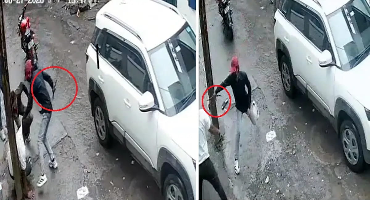 दिनदहाड़े युवक पर ताबड़तोड़ चाकू से हमला, CCTV में कैद हुई वारदात