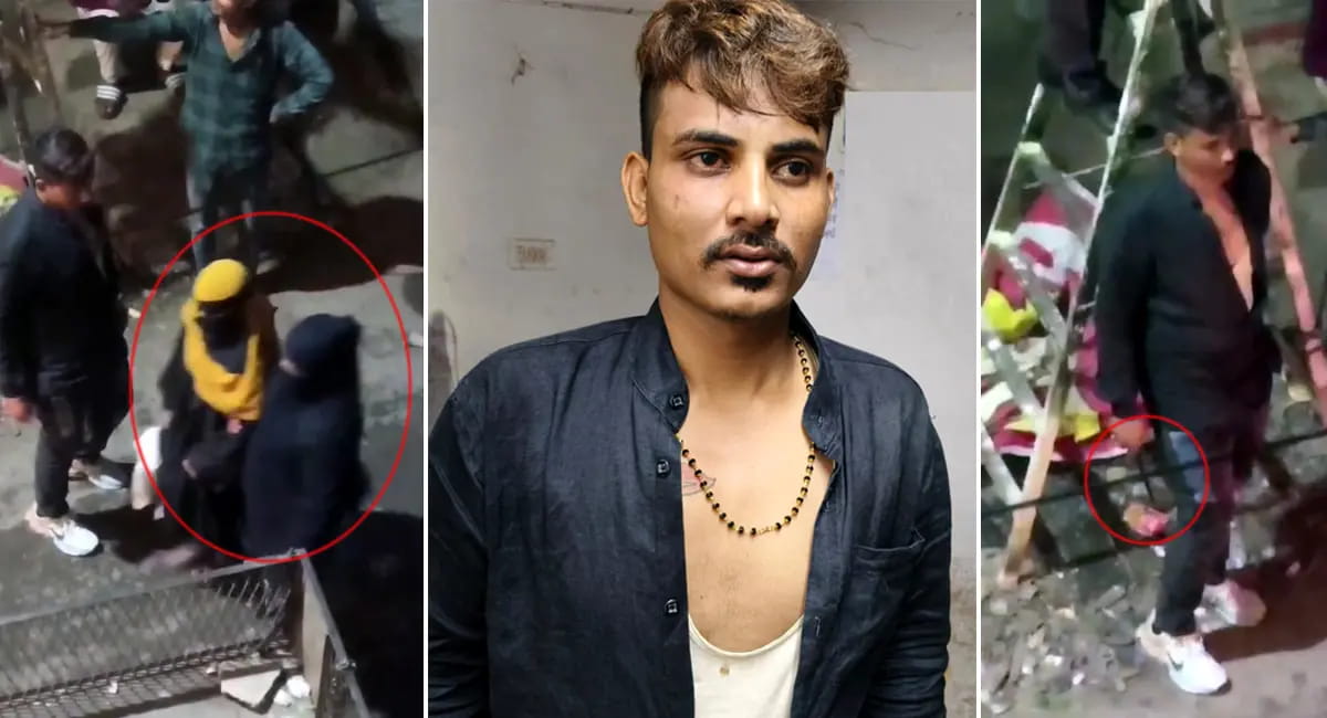 नशे में चाकू लेकर सड़क पर निकला बदमाश:वीडियो वायरल फिर पुलिस ने दबोचा