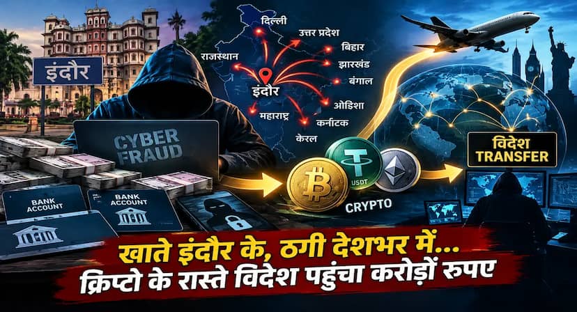 बीकॉम पास बना साइबर ठगों का ‘बैंक मैनेजर’! म्यूल खातों से क्रिप्टो के रास्ते विदेश तक पहुंचा रुपया!