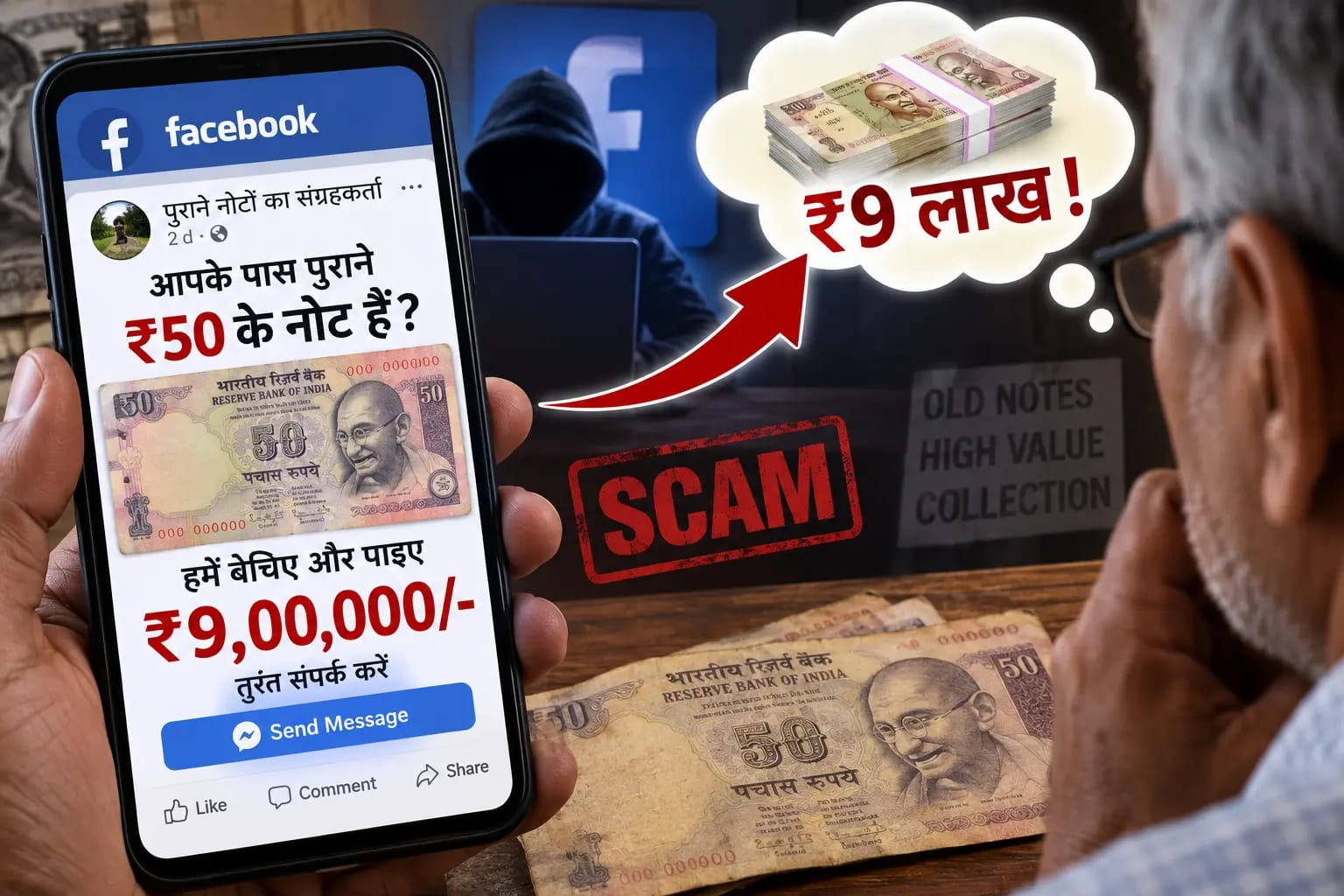 रिटायर्ड RBI अफसर से 16 बार में 59 हजार की ठगी-फेसबुक पर मिला ‘नोट बदलो, लाखों कमाओ’ ऑफर