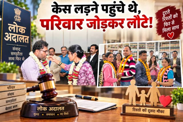 मुकदमे खत्म हुए तो रिश्ते भी जुड़ गए! लोक अदालत में 103 राजीनामे, 24 दंपतियों ने बसाया घर