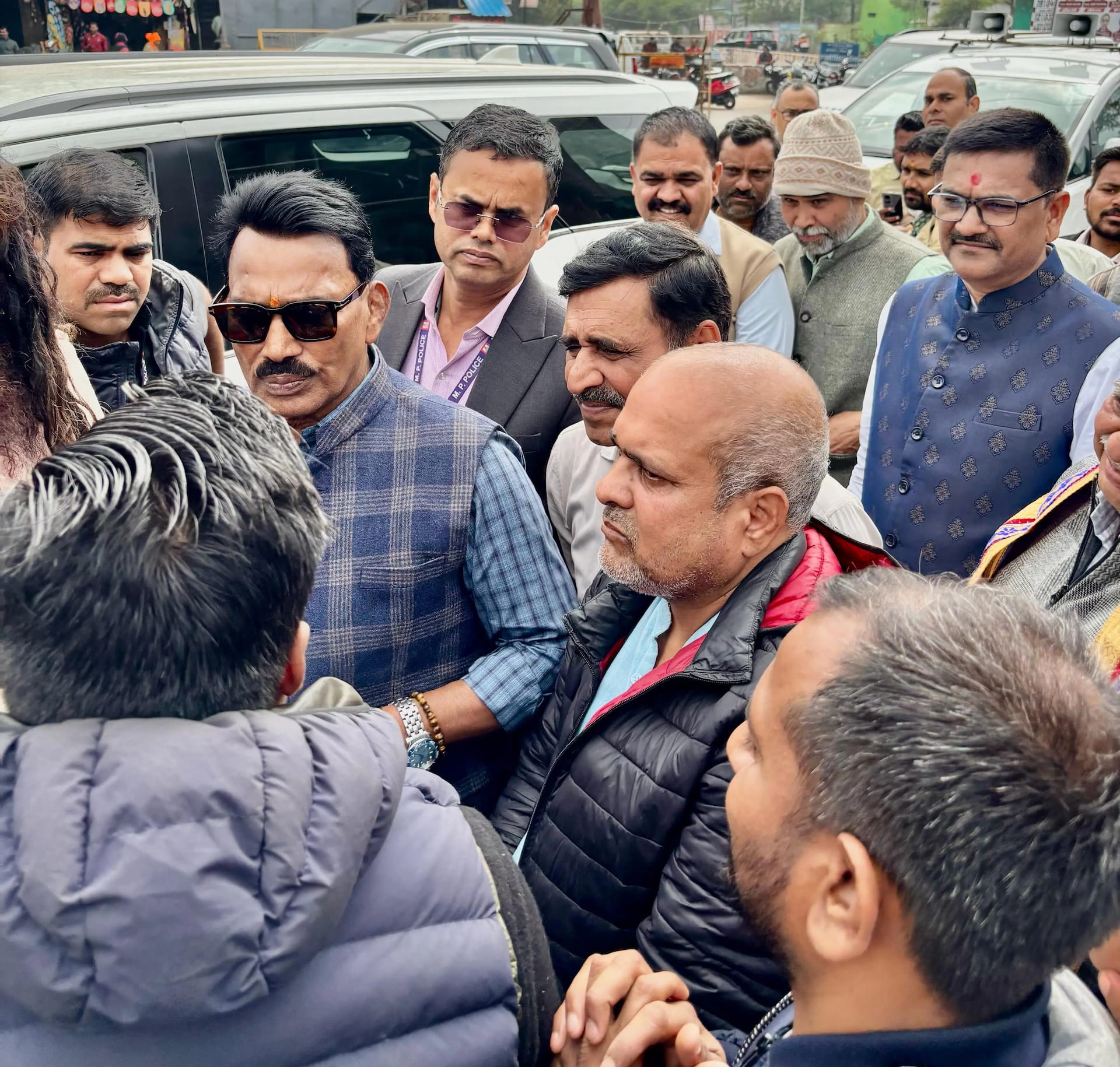 विदिशा में जल संसाधन मंत्री तुलसी सिलावट को करणी सेना ने रोका