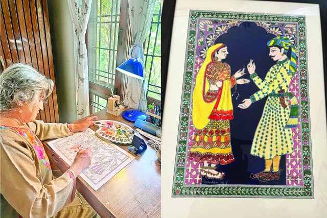 सर्जरी करने वाले हाथों ने मधुबनी पेंटिंग्स में पिरोया राम राजा का वैभव