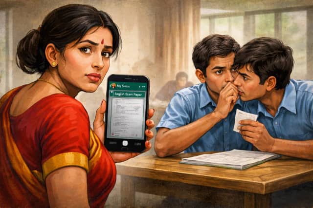 एमपी बोर्ड इंग्लिश का पेपर टीचर ने वाट्सऐप स्टेटस पर लगाया, सस्पेंड