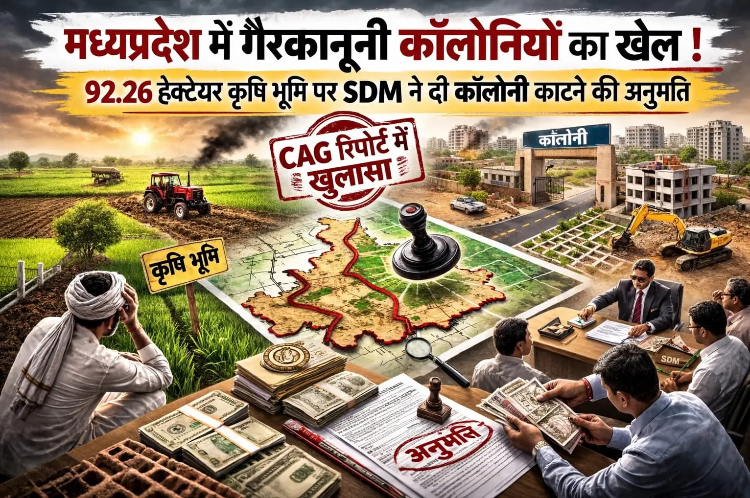 कॉलोनाइजर्स से मिलकर भोपाल सहित 5 शहरों में लैंड यूज का अवैध परिवर्तन