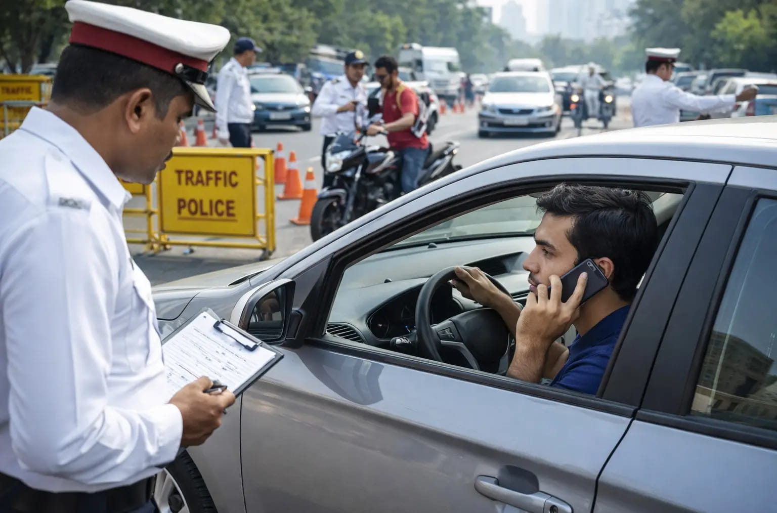 ड्राइविंग के दौरान मोबाइल पर बात पड़ी भारी, भोपाल में 78 के लाइसेंस हुए कैंसिल