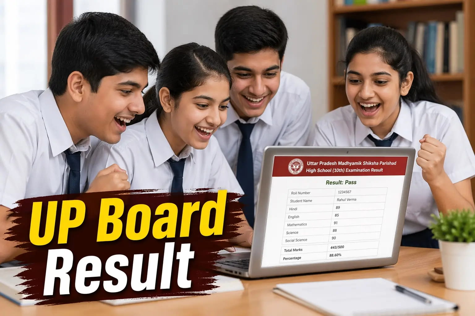 यूपी बोर्ड का रिजल्ट जारी, बेटियों ने मारी बाजी, 10वीं में 90.4% और 12वीं में 80.32% स्टूडेंट पास