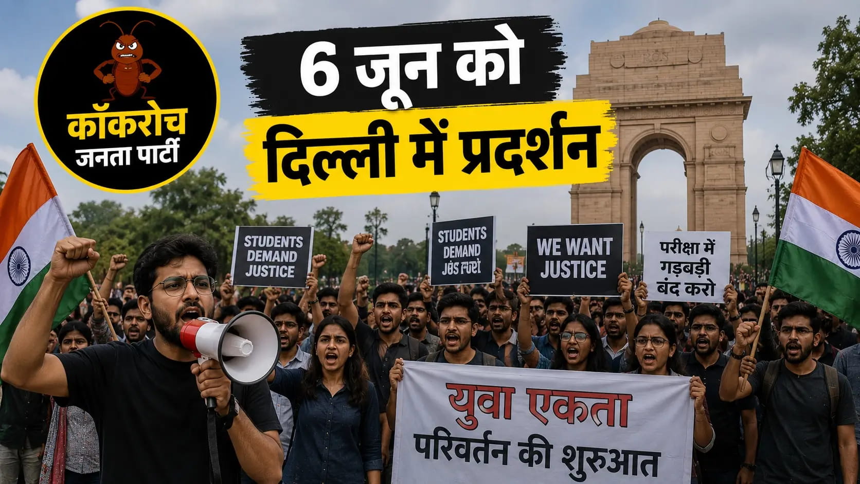 कॉकरोच जनता पार्टी का 6 जून को जंतर-मंतर पर प्रदर्शन, भारत आ रहे फाउंडर अभिजीत दिपके