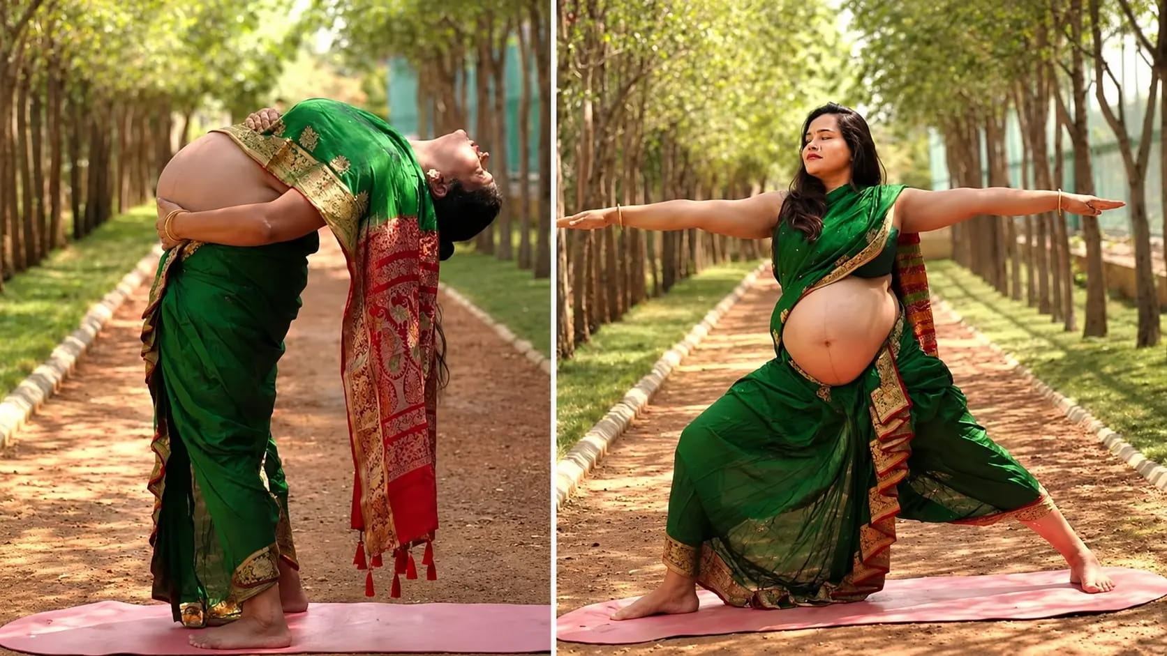 नौ महीने की प्रेग्नेंट महिला ने ऐसा किया योग, देखते रहे गए लोग!